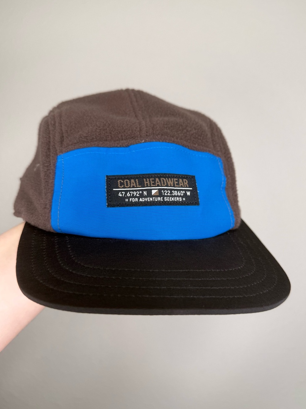 Coal Headwear Bridger 5-Panel Fleece Cap Hat Adjustable Back